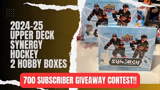 2024-25 Upper Deck Synergy Hockey! 2 Hobby Boxes!