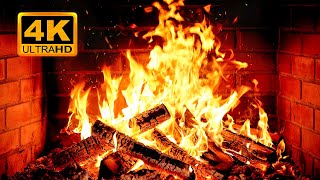 🔥 Cozy Fireplace 4K (12 HOURS). Fireplace with Crackling Fire Sounds. Fireplace Ambience