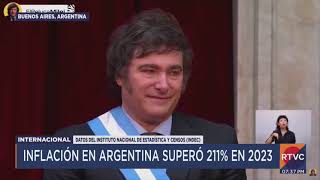 Crisis económica en Argentina: La inflación se dispara el 25.5% bajo la presidencia de Javier Milei