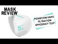 Powecom KN95 Mask Review - Filtration Efficiency Test with TSI 8130A - GB2626-2019 Standard