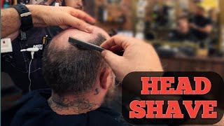 ASMR HEAD SHAVE . \