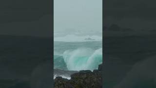 A Buoy is Rocked by Storm Waves off Vancouver Island near Ucluelet