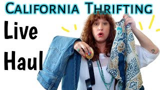 LIVE ~ Thrift Haul To Resell on Ebay & Poshmark ~ California Thrifting To Sell Online