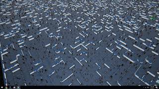 UE4 Large Scale Crowd Rendering Demo with Basic AI