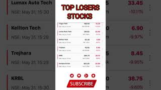 31-05-2023 Top Gainers And Losers Stocks #stockmarket #nse #bse #nifty50 #nifty @tatatrading077