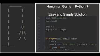 Hangman Game Tutorial in Python 3 using Pycharm