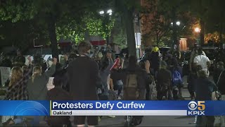 Protesters Defy Curfew In Oakland, But Evening Ends Quietly