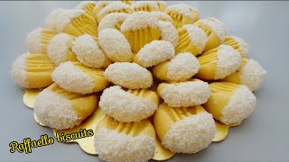 raffaello biscuits بنصف كيلو دقيق وكوب زبدة عملت 61 قطعة بسكويت رفايللو الرهيب