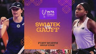 Iga Swiatek vs. Coco Gauff | 2022 WTA Finals Group Stage | Match Highlights