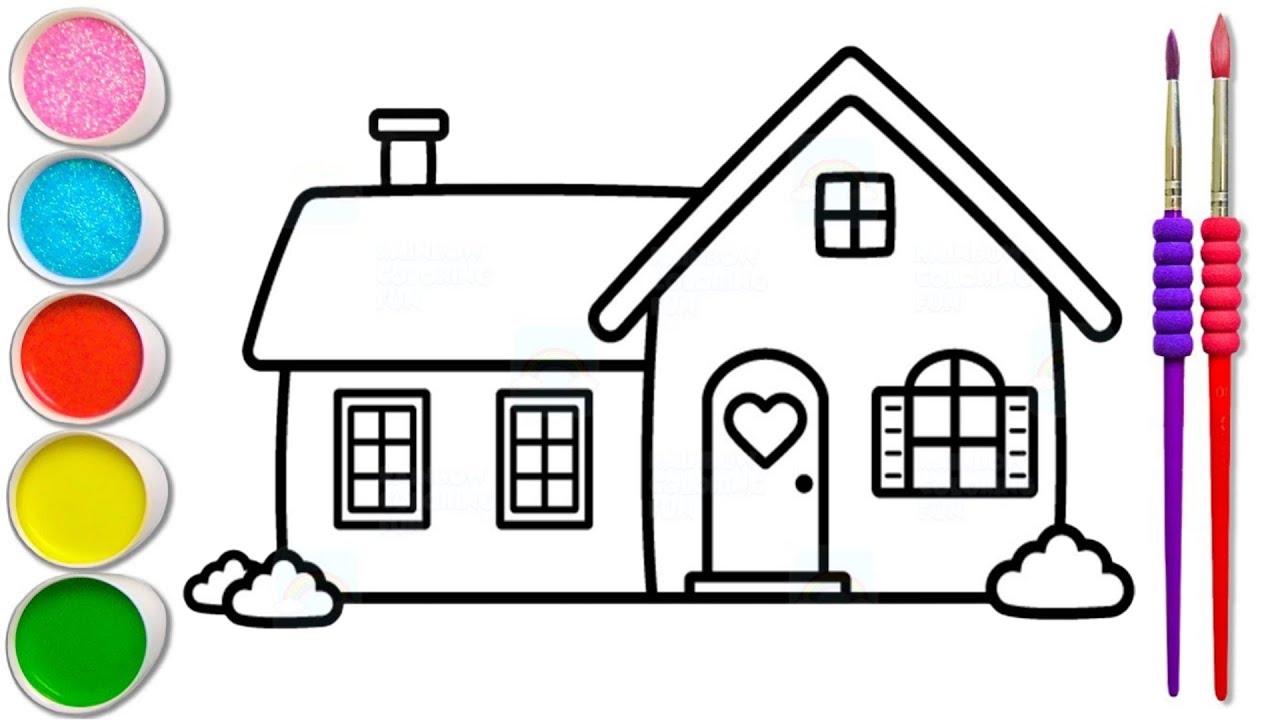 How To Draw Beautiful House Easy Step By Step Youtube