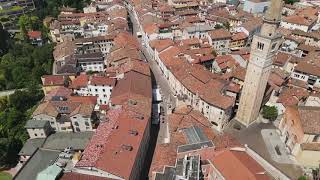 Pordenone Centro Città visto dal drone