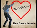 That's The Day, Line Dance Lesson