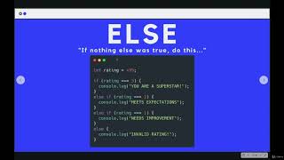 Controlling Program Logic and Flow: Else --The Modern JavaScript Bootcamp