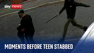CCTV shows moment before two teenagers stabbed 16-year-old Ronan Kanda to death