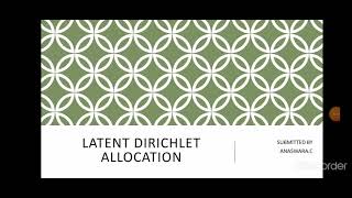Latent Dirichlet Allocation(LDA)
