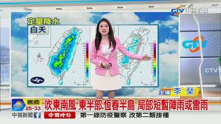 【李琹氣象報報】多雲到晴 各地午後雷陣雨 中南部.山區局部大雨│中視早安氣象 20210610