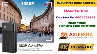 Asleesha H10 Power Bank Camera Night Vision | Hidden Audio Andi Video Recorder Secret Camera