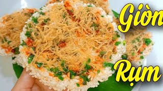 Cách Làm CƠM CHÁY CHÀ BÔNG Mỡ Hành Thơm Ngon, Giòn Rụm Rụm rất đơn giản dễ làm tại Nhà.ĂN LÀ GHIỀN.