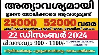 ഇന്നത്തെ ജോലി | Job Vacancy Malayalam 2024 | today job vacancy malayalam | job vacancy 2024 |