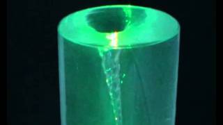 Vortex Tube Water Feature with Colour Changing LED Lights