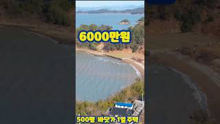 문을 열면 자연이 인사하는 집 ! 500평 바닷가 1열 서까래 상태 아주 우수한 주택 6000만원.