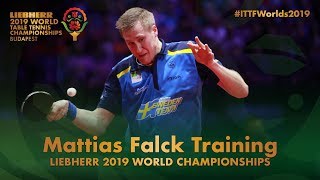 Mattias Falck Training | Liebherr 2019 World Table Tennis Championships