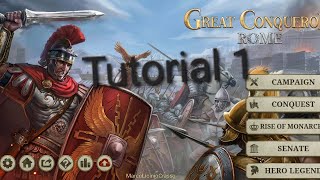 Great Conqueror Rome ( Tutorial  1)