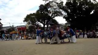 2009年葺田八幡神社秋祭り　小部獅子舞奉納その３