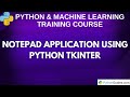 Notepad App in Python | Tkinter GUI Tutorial for Beginners