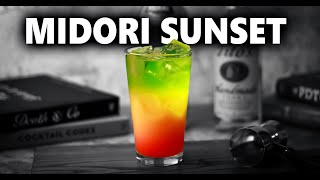 How To Make The Midori Sunset Layered Cocktail