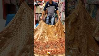 New gold heavy bridal wedding lehenga choli #shorts#golden#bridal#lehenga#shortsfeed#viralvideo#song