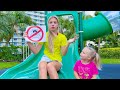 Maggie and little siblings play on Playground in the Park!