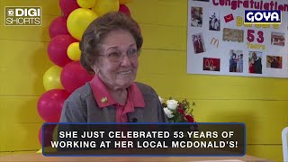 Woman, 75, marks 53rd year of working for McDonald's