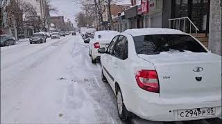 Настоящая зима! Работаем в гололед на Анжи.