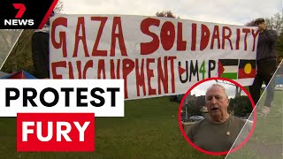 Diggers hit out at pro-Palestine rallies across the city | 7 News Australia