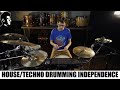 House / Techno Drumming Independence Exercises // Drum lesson by The Hybrid Drummer