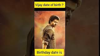 vijay thalapati date of birth 📅#short #ytshort