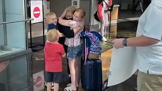 Kids see grandma for the first time since 2019