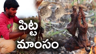 కౌజు పిట్ట మాంసం ||How to Village Style Kouju Pitta, Quail Bird Fry Cooking in Village