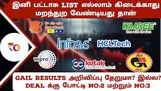 இனி பட்டாசு list எல்லாம் கிடைக்காது மறந்துற வேண்டியது தான் | Gail Results அறிவிப்பு தேறுமா? இல்ல???