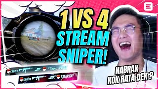 1 VS 4 STREAM SNIPER - PUBG MOBILE INDONESIA