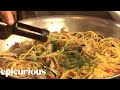 Chef Mario Batali Shows How to Make Linguine with Clams | Epicurious