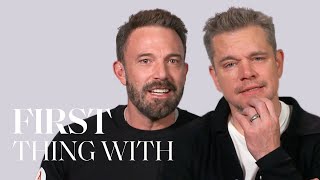 Matt Damon & Ben Affleck Reveal Their First Impressions of Each Other | First Thing With | ELLE