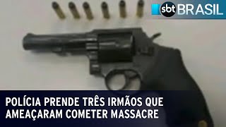 Polícia prende três irmãos que ameaçaram cometer massacre em escola | SBT Brasil (05/04/23)