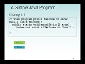 Java Programming Language: The First Java Program. Display Message on the Console Screen