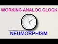 Working Analog Clock Using Html5 CSS3 & Javascript | Neumorphism #Neumorphis