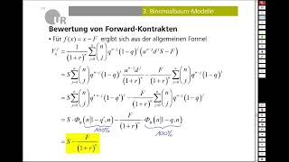 Diskrete Finanzmathematik #49 - Forward-Kontrakt im Binomialbaum-Modell