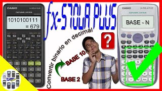 Convertir binario a decimal CASIO fx-570LA PLUS✅ Paso a paso.