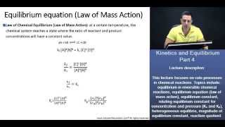 MCAT: Chemical Equilibrium and Equilibrium Equation (Law of Mass Action)