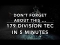 The Division 1.8.1 - EASY DIV-TEC FARMING - 179 Div. Tec in 5 MINUTES - don't forget about this ;-)